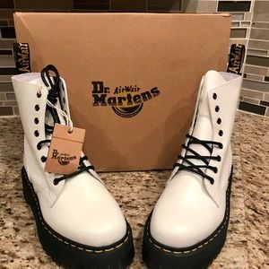 Dr. Martens -Jadon White Polished Smooth Boots